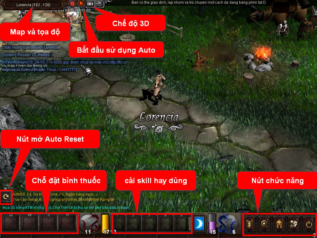 Chức năng chính của Game MU Chiến Thần