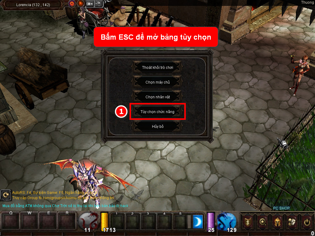 Chức năng chính của Game MU Chiến Thần