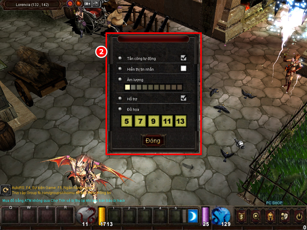 Chức năng chính của Game MU Chiến Thần